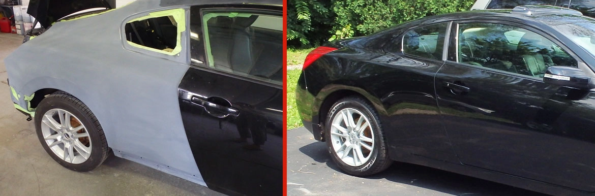 Before and after sedan